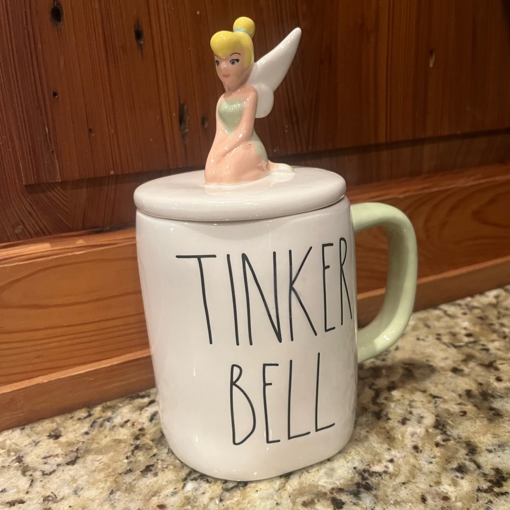 Rae Dunn The Disney Collection Tinker Bell Mug With Topper